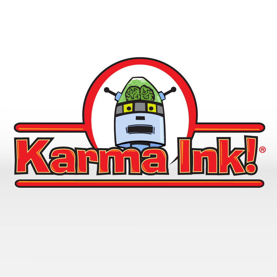 Karma Ink! Cartoon Logo